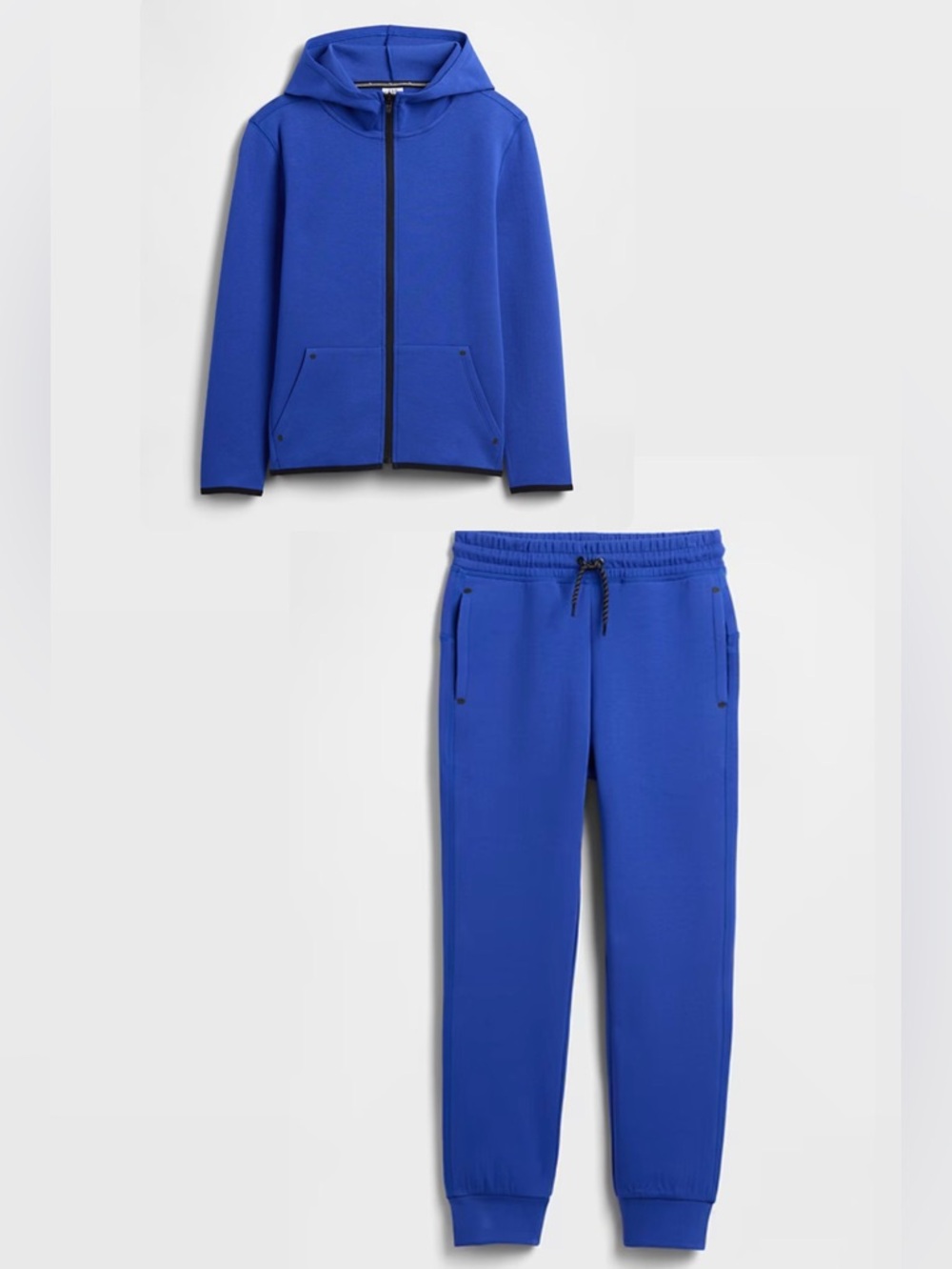 NWT GapFit Tech Royal Blue Jogger Set Size xxl 14/16 Hooded Jacket